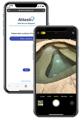 Attestiv Self-Service iphone examples